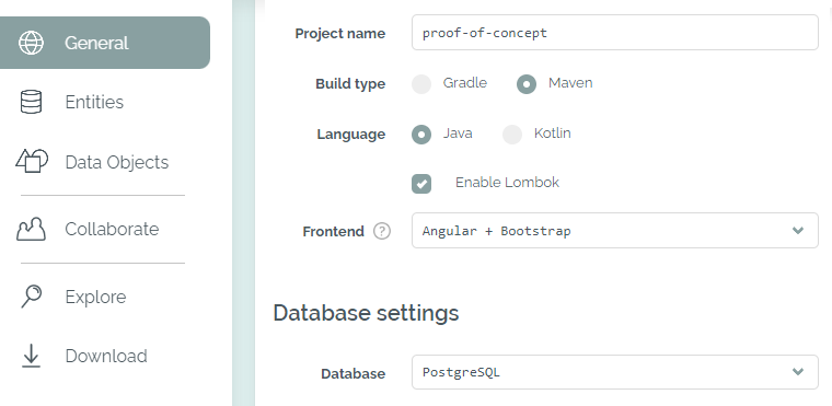 Defining the PoC settings