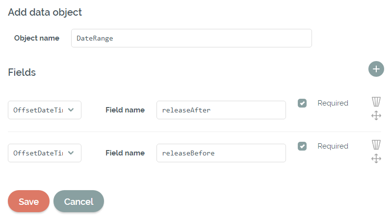 Creating the DateRange object for our example endpoint