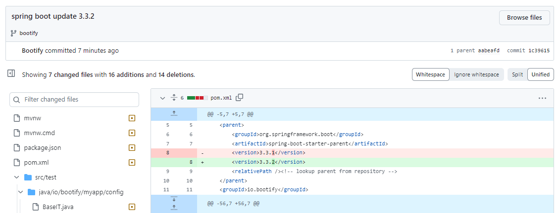 A commit from the automatic export