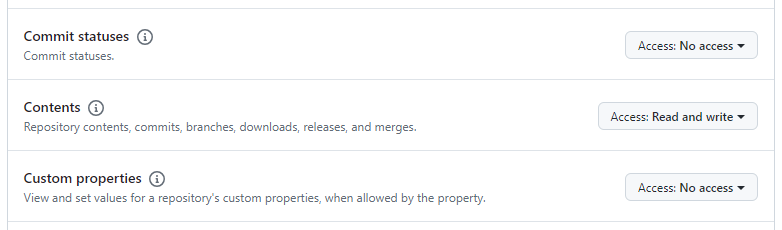 Adding permissions for our repository
