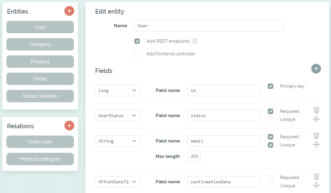 Rapid Spring Boot Prototypes Bootify.io