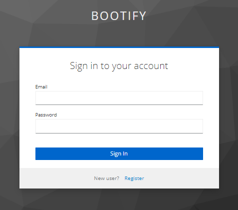 OAuth login page after allowing self registration