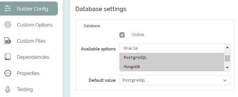 Builder Config Builder Config