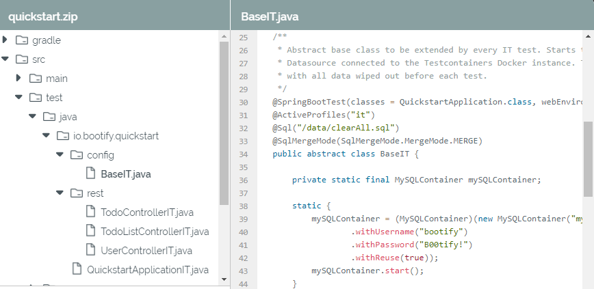 Tests with @Testcontainers Tests with @Testcontainers