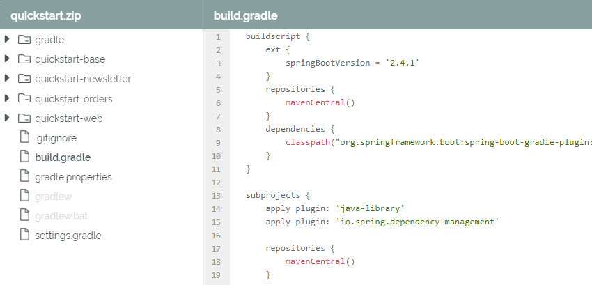 Modularization options