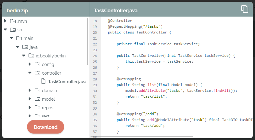 Reviewing the generated code