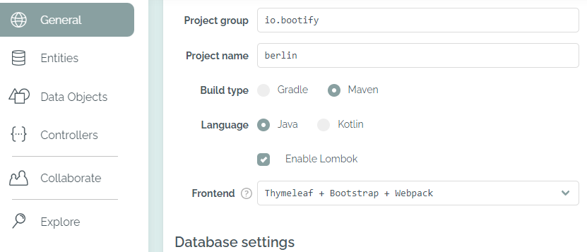 Configuration of your individual boilerplate