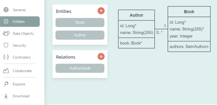 Configuring the database schema in Bootify